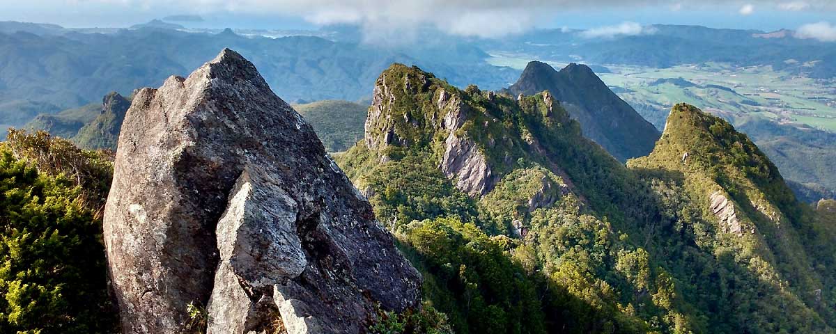 The Pinnacles and Coromandel ranges above the Kauaeranga Valley near Thames